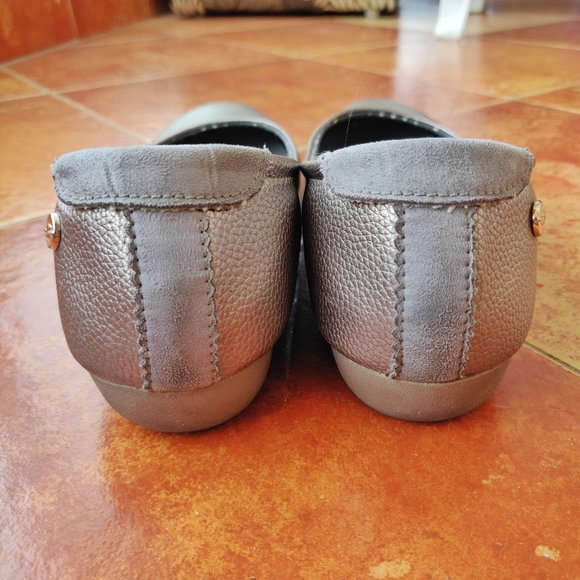 Bata Silver Round Toe Ballerinas - Picture 4 of 11